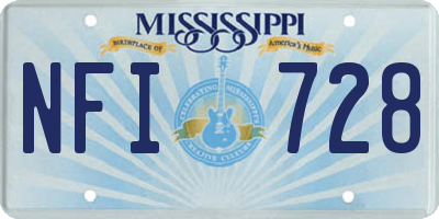 MS license plate NFI728