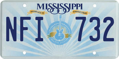 MS license plate NFI732