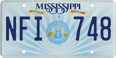 MS license plate NFI748