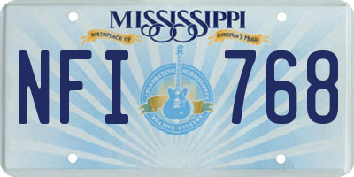 MS license plate NFI768