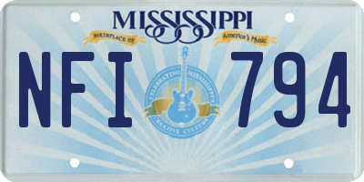 MS license plate NFI794