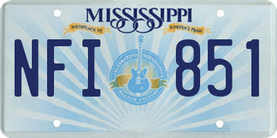 MS license plate NFI851