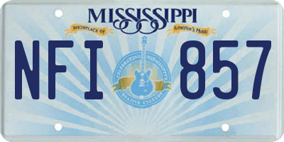 MS license plate NFI857