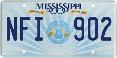 MS license plate NFI902