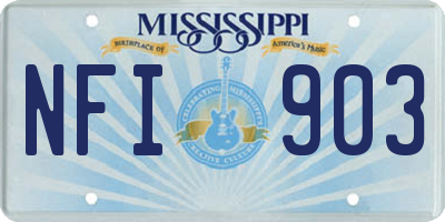 MS license plate NFI903