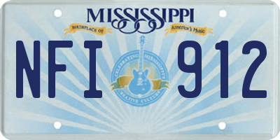 MS license plate NFI912