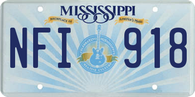 MS license plate NFI918