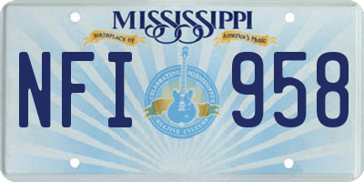 MS license plate NFI958