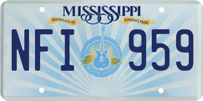 MS license plate NFI959