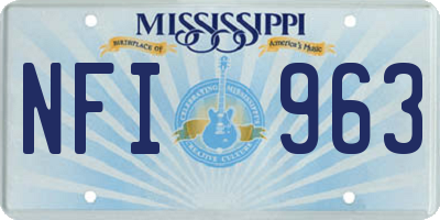 MS license plate NFI963