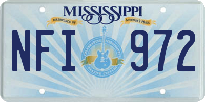 MS license plate NFI972