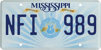 MS license plate NFI989