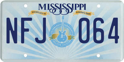 MS license plate NFJ064