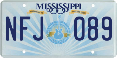 MS license plate NFJ089