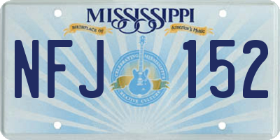 MS license plate NFJ152