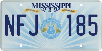 MS license plate NFJ185