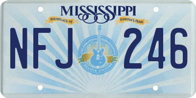 MS license plate NFJ246