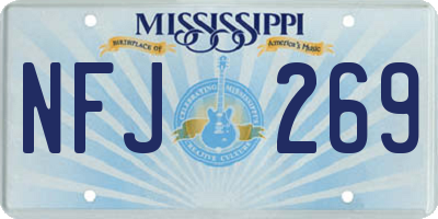 MS license plate NFJ269