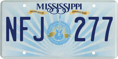 MS license plate NFJ277