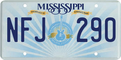 MS license plate NFJ290