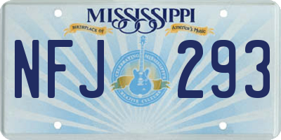 MS license plate NFJ293