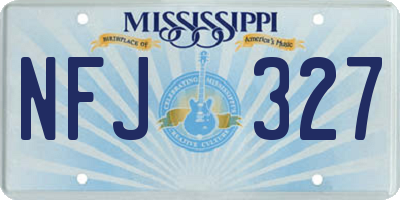 MS license plate NFJ327