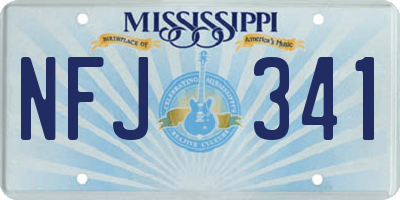 MS license plate NFJ341