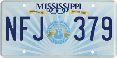 MS license plate NFJ379