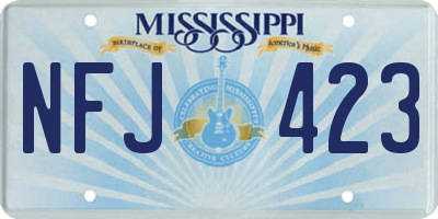 MS license plate NFJ423