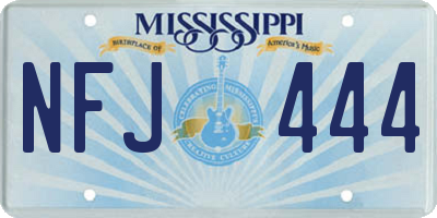 MS license plate NFJ444