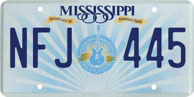 MS license plate NFJ445
