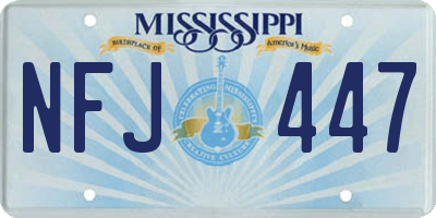 MS license plate NFJ447