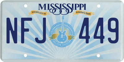 MS license plate NFJ449