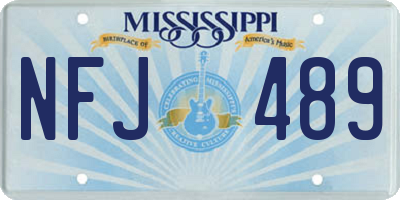 MS license plate NFJ489