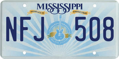 MS license plate NFJ508