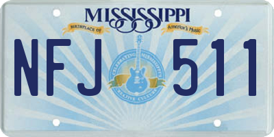 MS license plate NFJ511