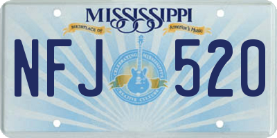 MS license plate NFJ520