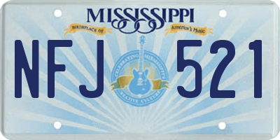 MS license plate NFJ521