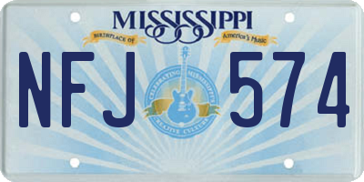 MS license plate NFJ574