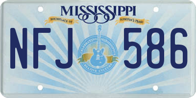 MS license plate NFJ586