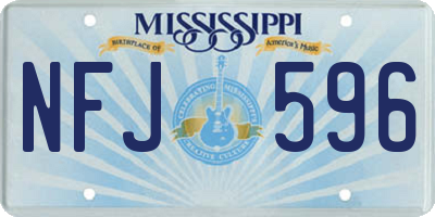 MS license plate NFJ596