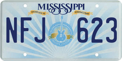 MS license plate NFJ623