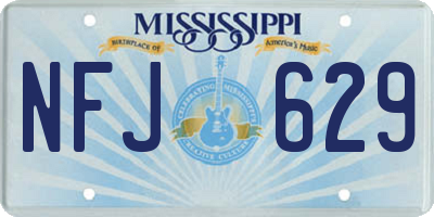 MS license plate NFJ629