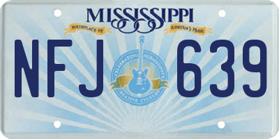 MS license plate NFJ639