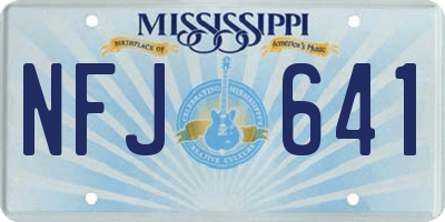 MS license plate NFJ641