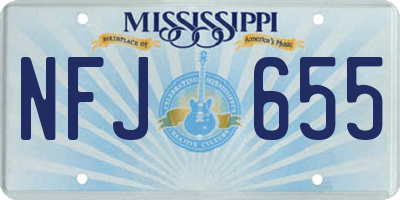 MS license plate NFJ655