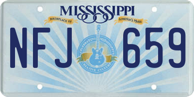 MS license plate NFJ659