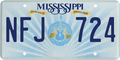 MS license plate NFJ724