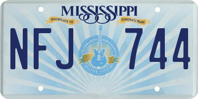 MS license plate NFJ744