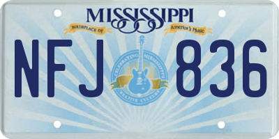 MS license plate NFJ836